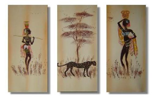 Dafen Oil Painting on canvas Africa girl -set216